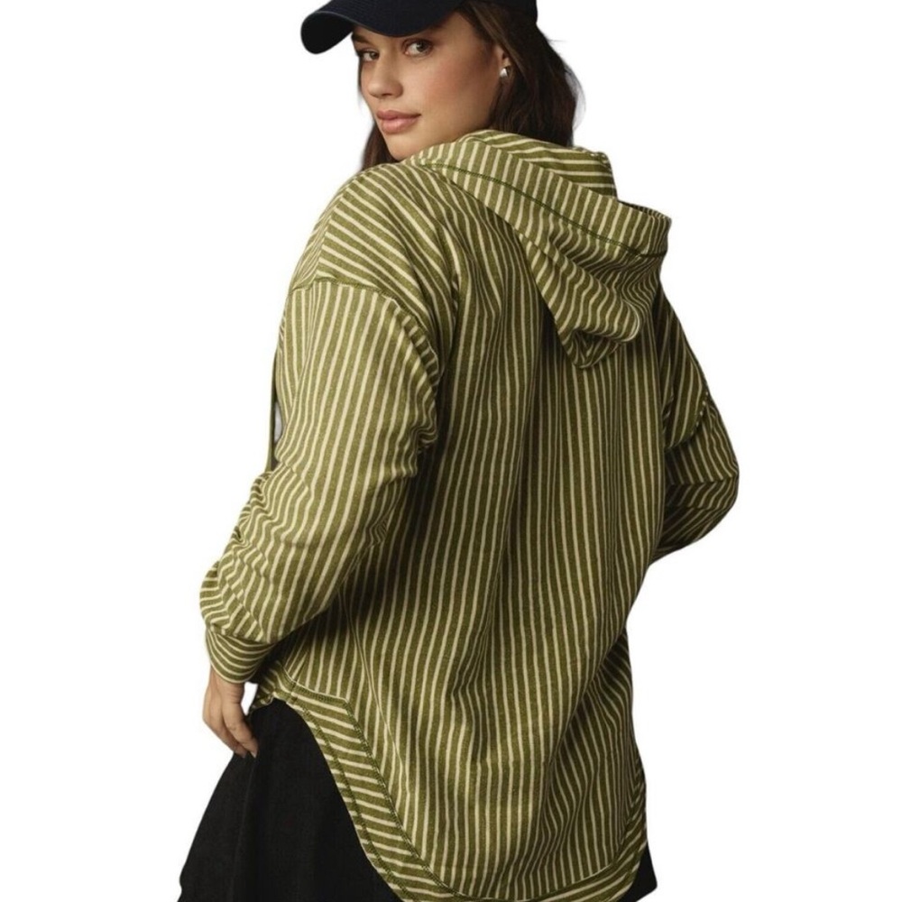 Anthropologie Pilcro Wharfside Oversized Hoodie Sweatshirt 100% Cotton Sz XXS